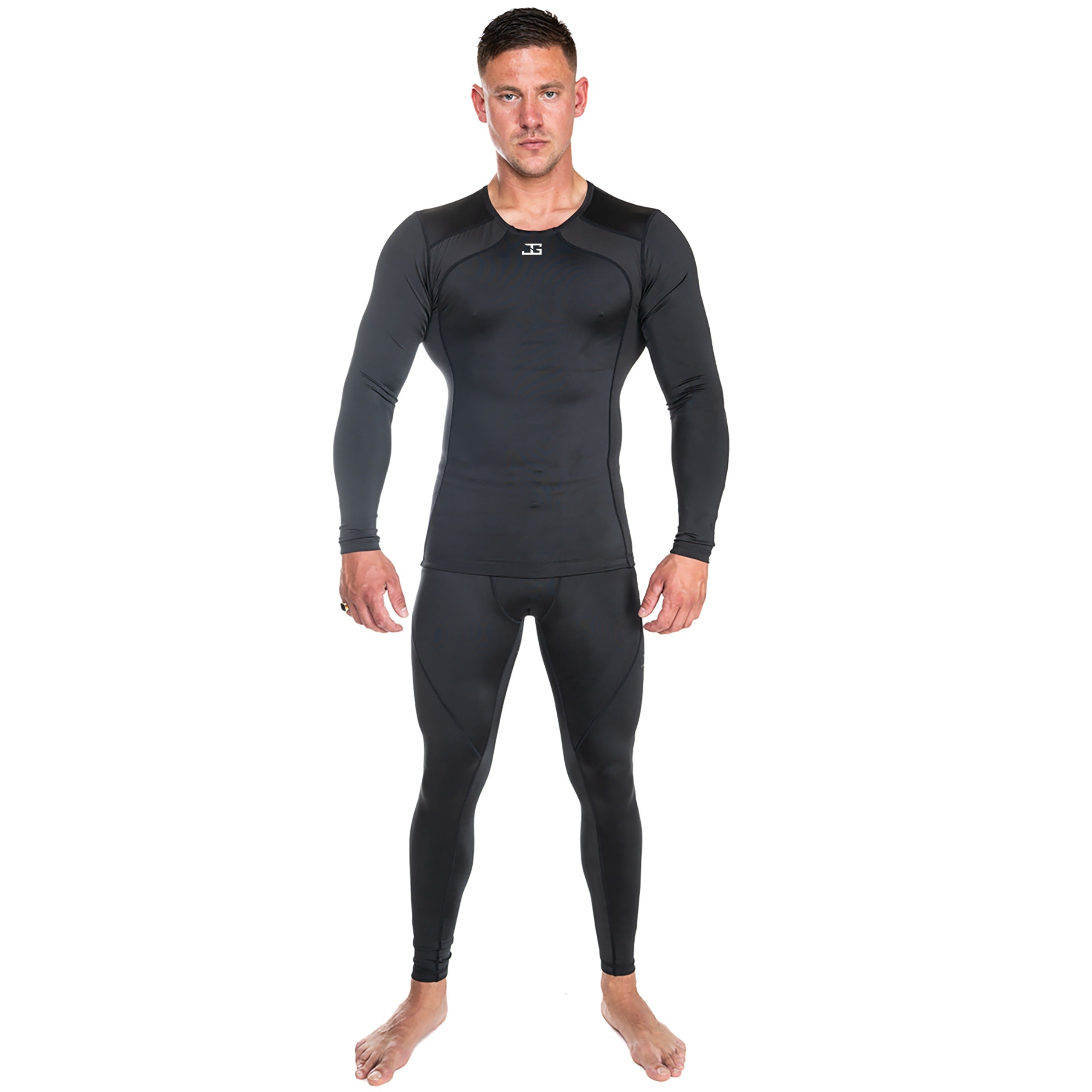 Joya Rashguard Langarm - Schwarz/Weiß