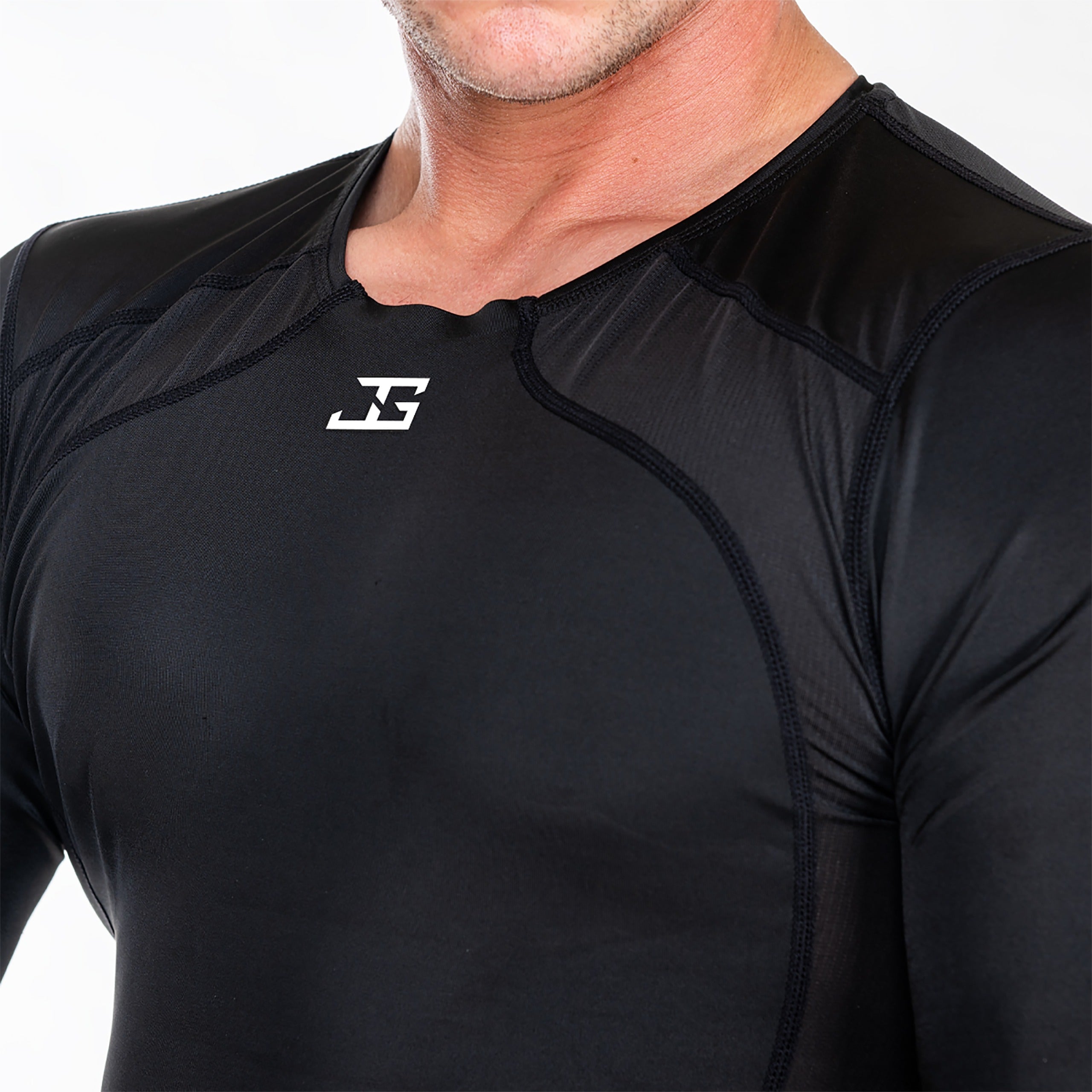 Joya Rashguard Langarm - Schwarz/Weiß