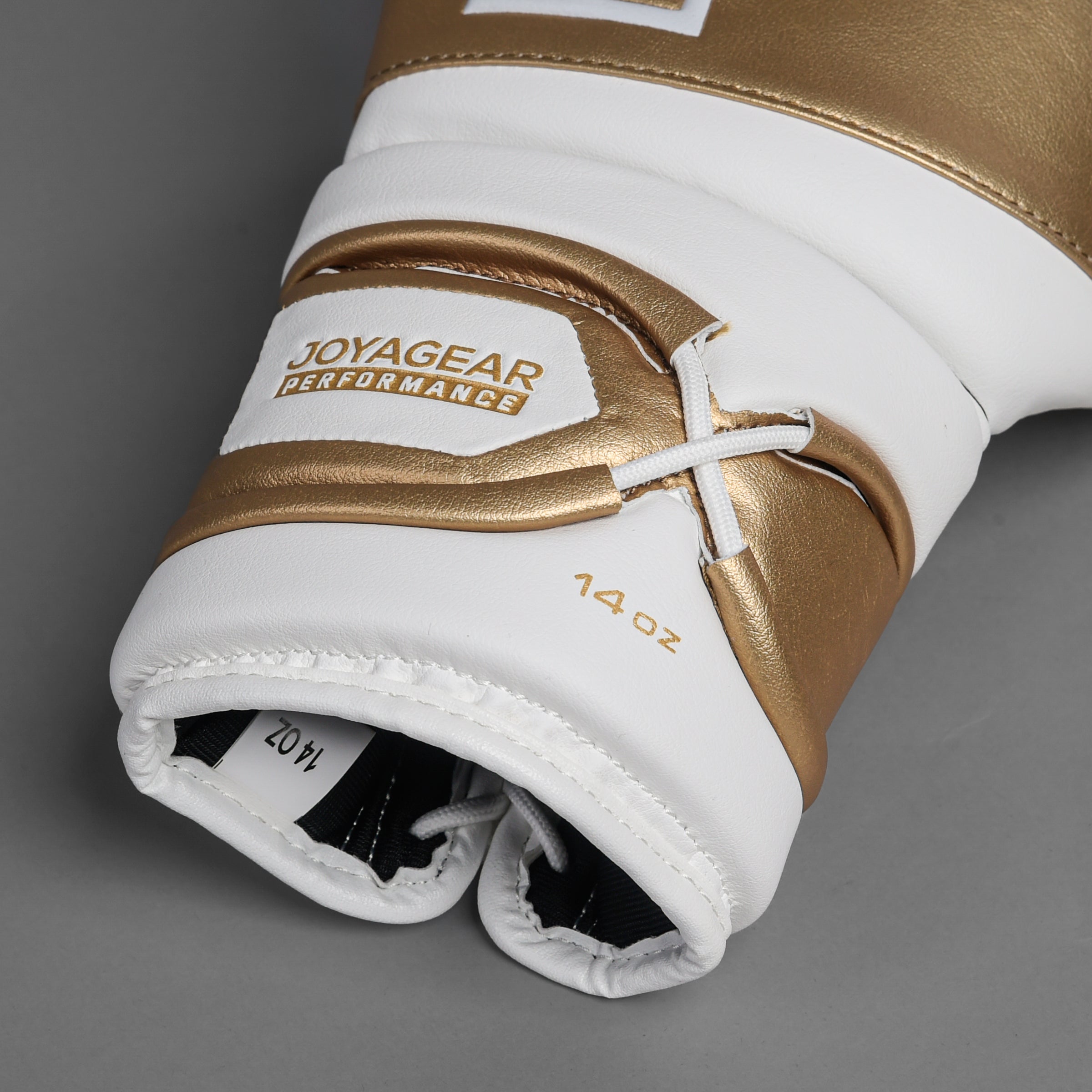 Joyagear Performance V2 Schnür-Boxhandschuhe Weiß/Gold