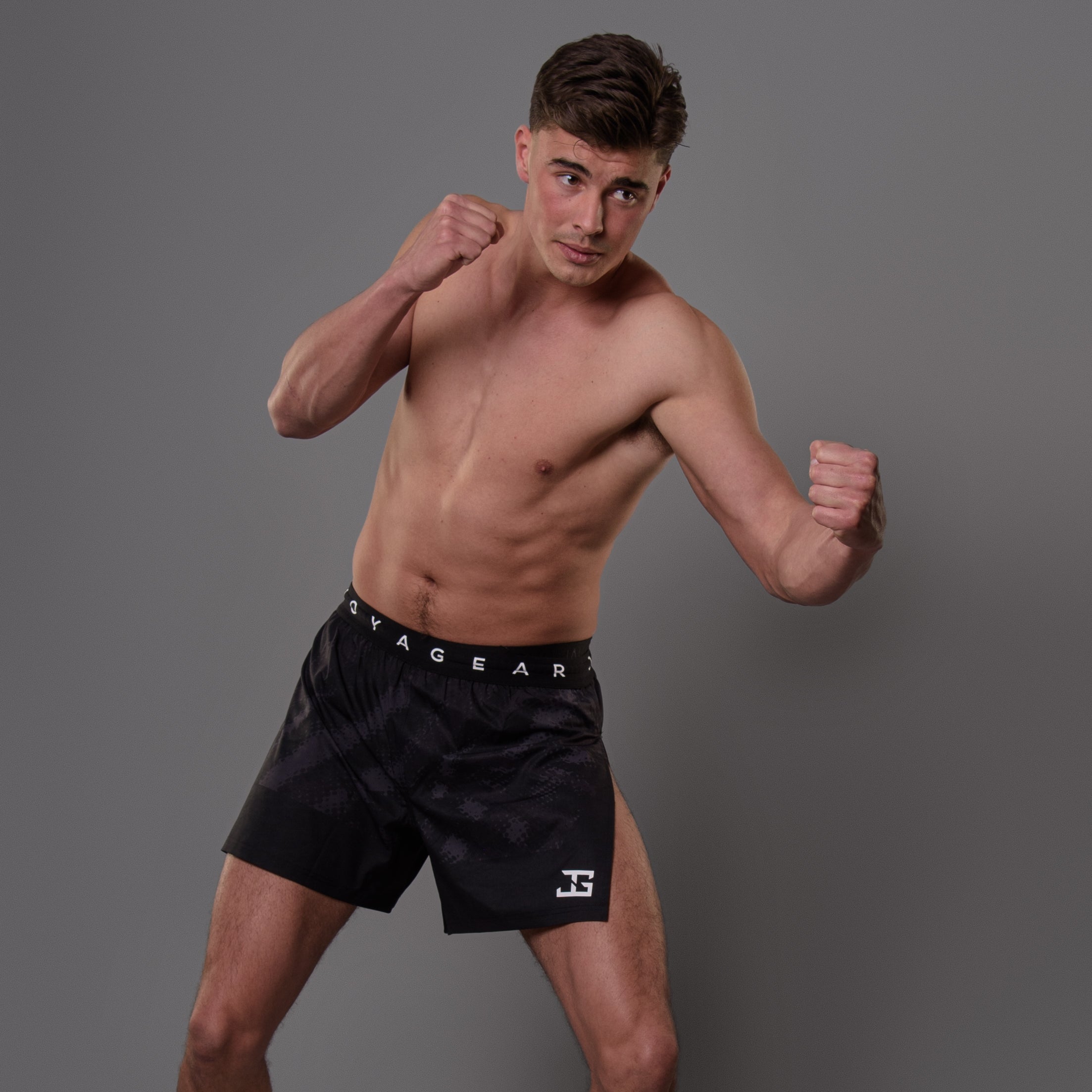 Joyagear Elite High Split MMA Short Schwarz