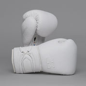 Joyagear Elite Performance Schnür-Boxhandschuhe Leder Weiss
