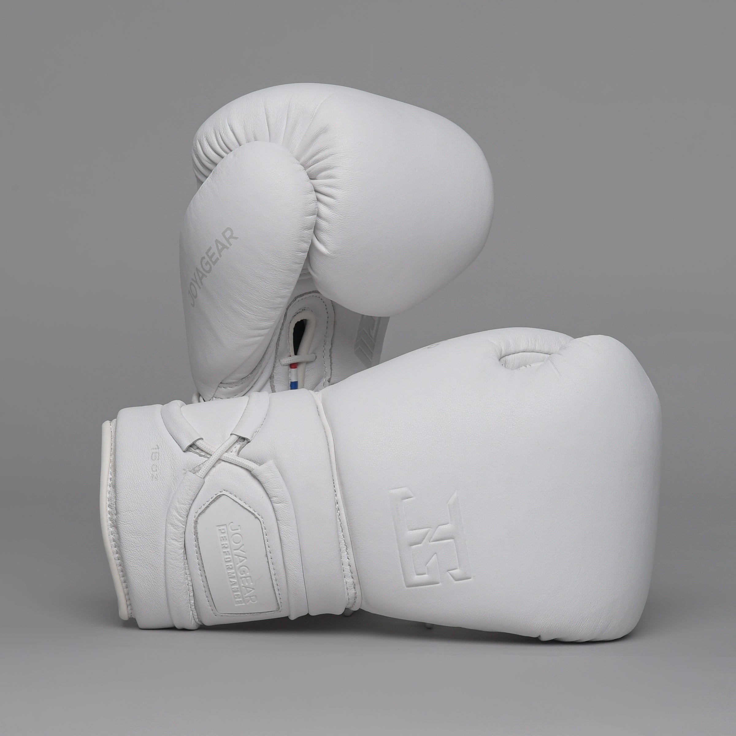 Joyagear Elite Performance Schnür-Boxhandschuhe Leder Weiss