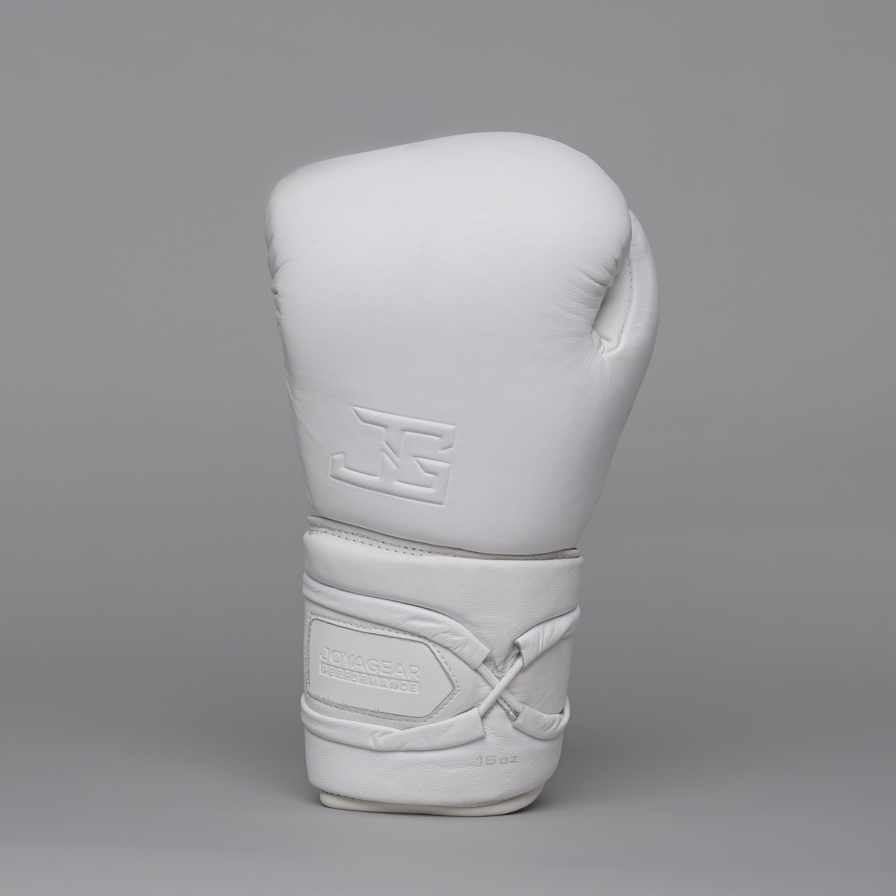 Joyagear Elite Performance Schnür-Boxhandschuhe Leder Weiss