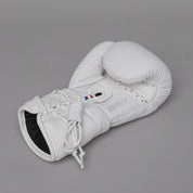 Joyagear Elite Performance Schnür-Boxhandschuhe Leder Weiss