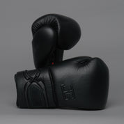 Joyagear Elite Performance Schnür-Boxhandschuhe Leder Schwarz