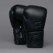 Joyagear Elite Performance Schnür-Boxhandschuhe Leder Schwarz