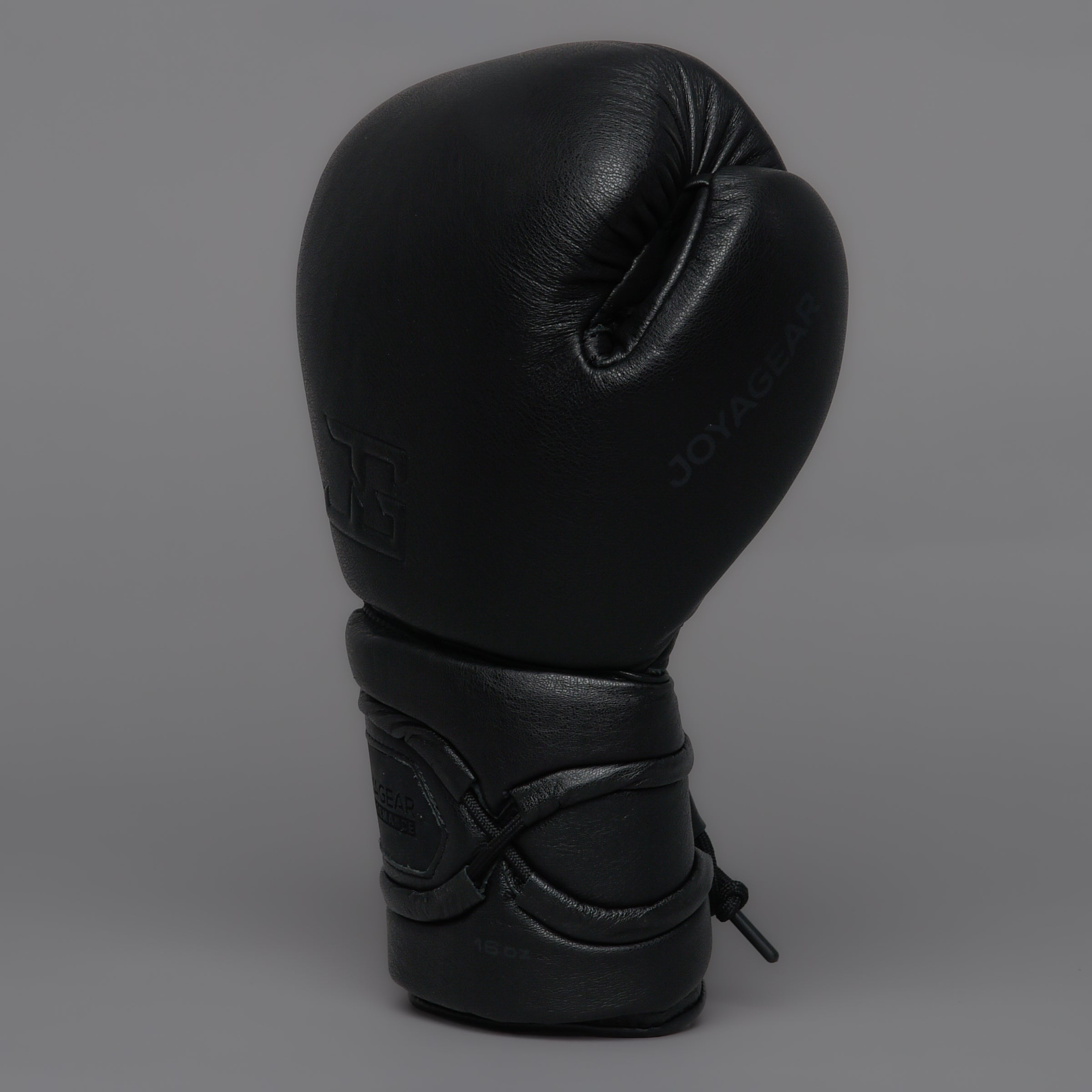 Joyagear Elite Performance Schnür-Boxhandschuhe Leder Schwarz