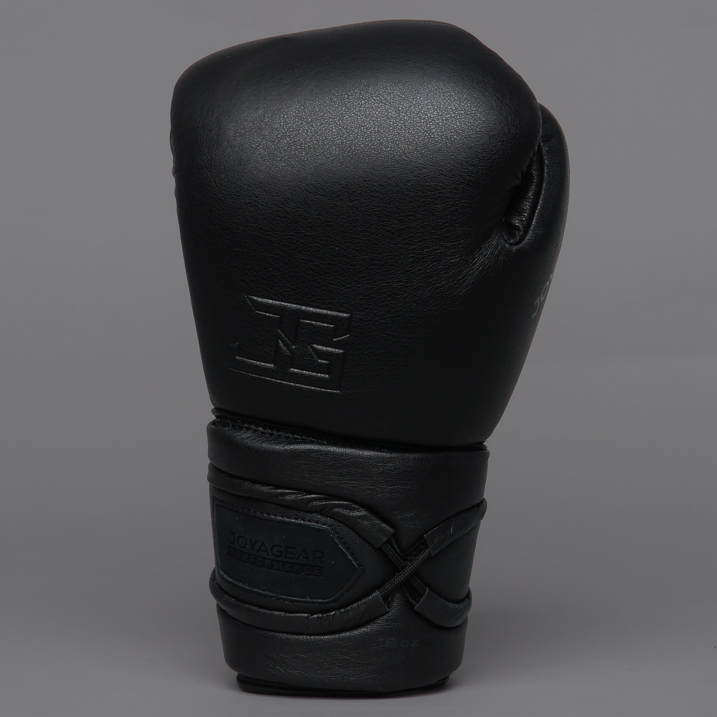 Joyagear Elite Performance Schnür-Boxhandschuhe Leder Schwarz