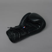 Joyagear Elite Performance Schnür-Boxhandschuhe Leder Schwarz