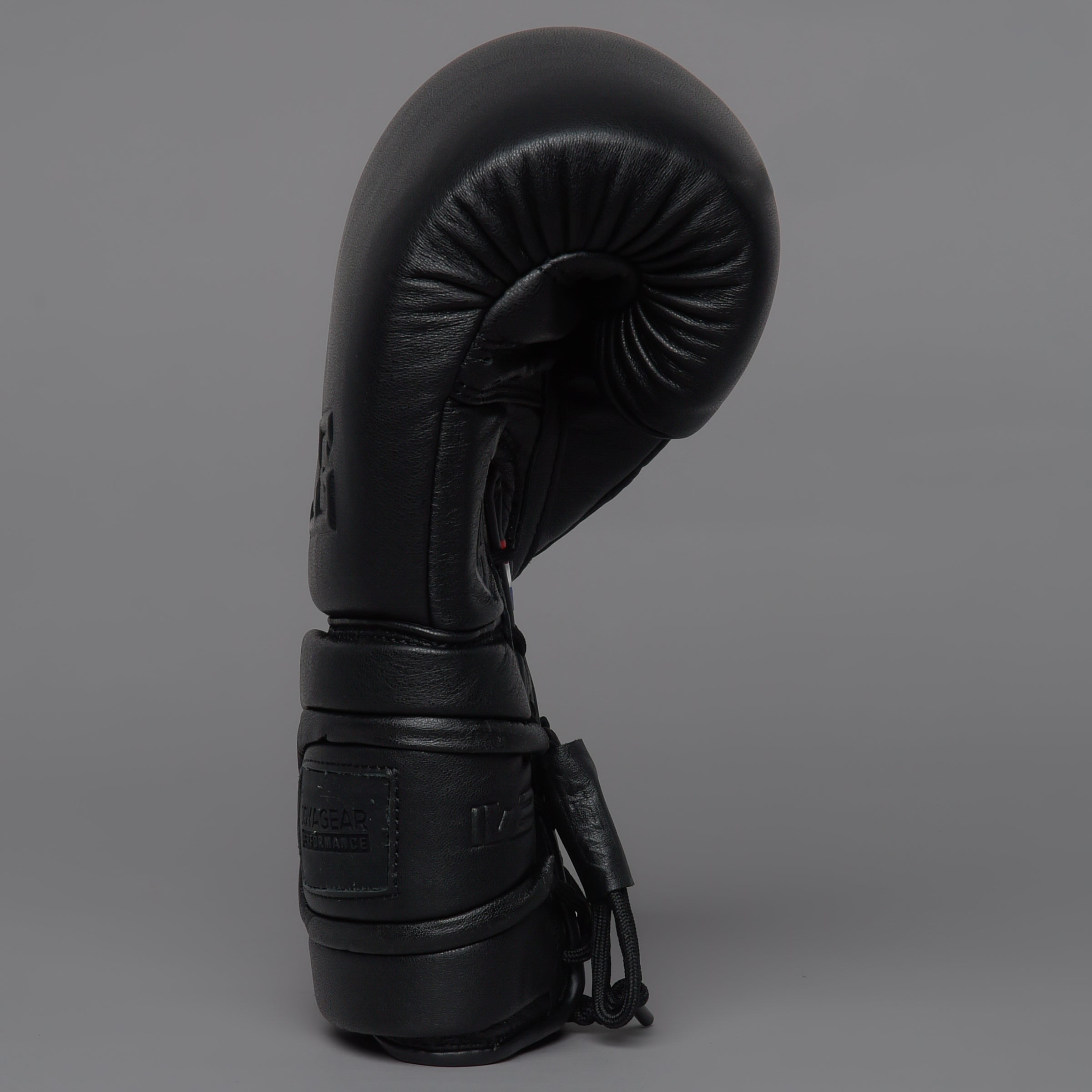 Joyagear Elite Performance Schnür-Boxhandschuhe Leder Schwarz