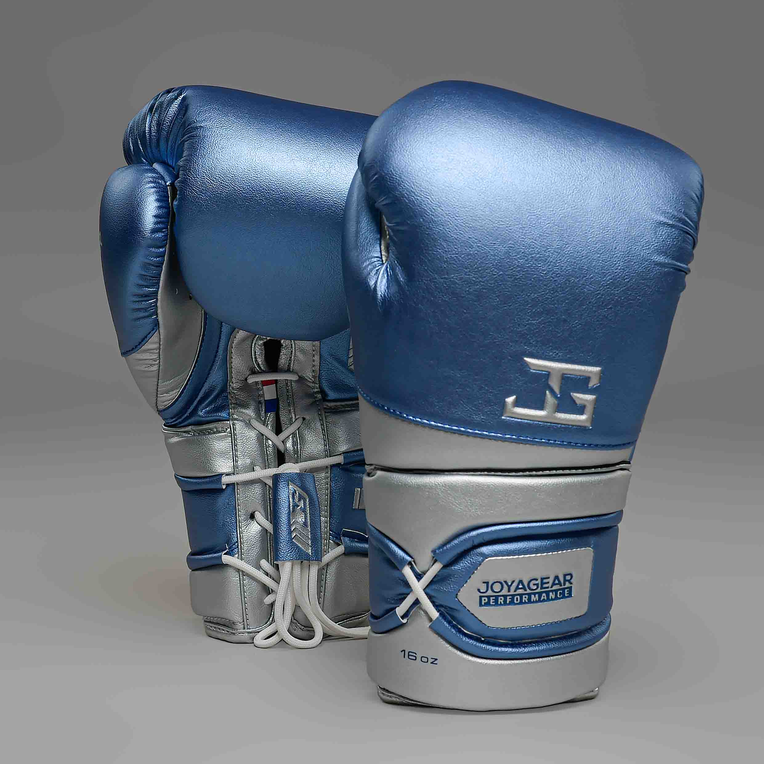 Joyagear Performance V2 Schnür-Boxhandschuhe Blau/Silber