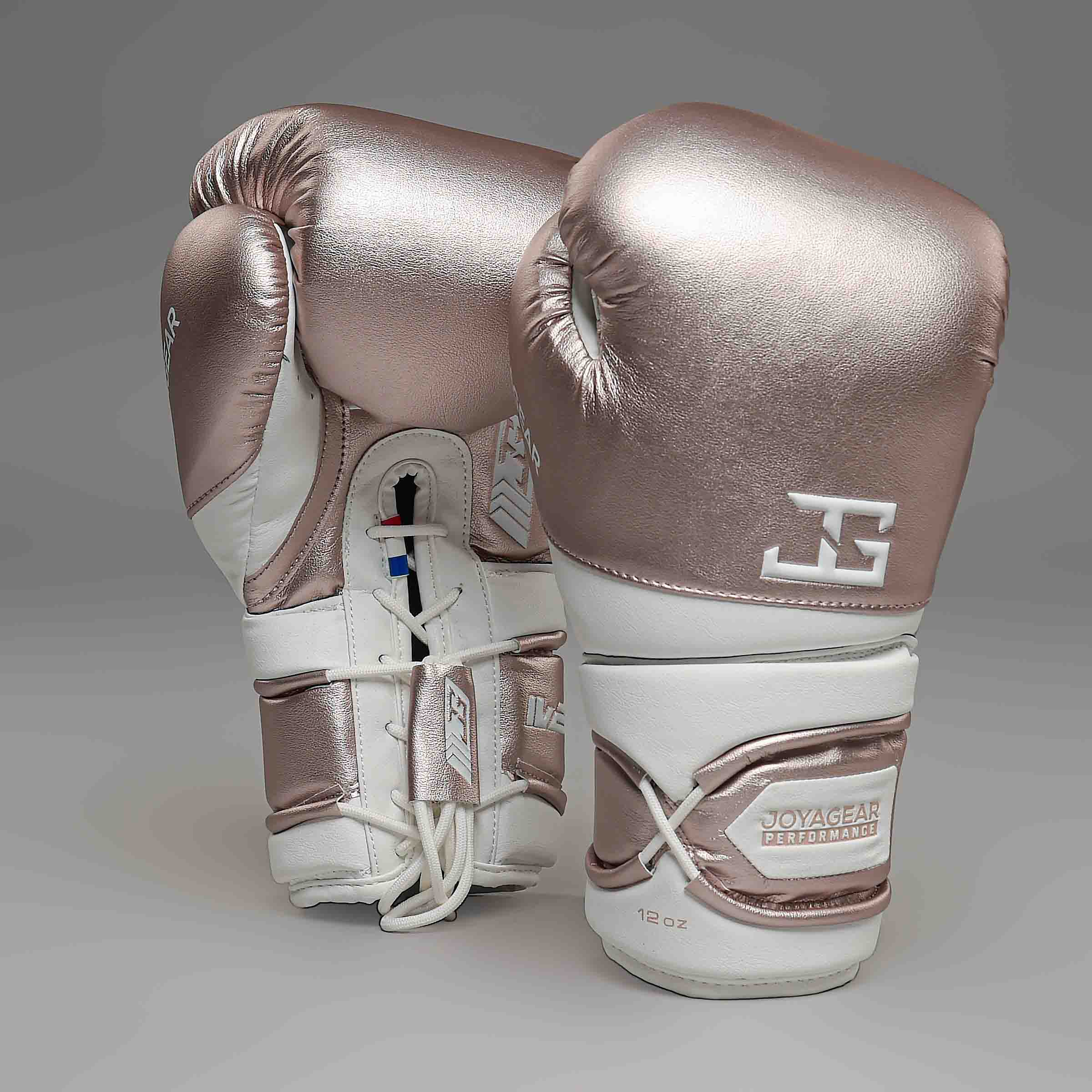 Joyagear Performance V2 Schnür-Boxhandschuhe Roségold/Weiß