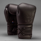 Joyagear Elite Performance Schnür-Boxhandschuhe Leder Schwarz