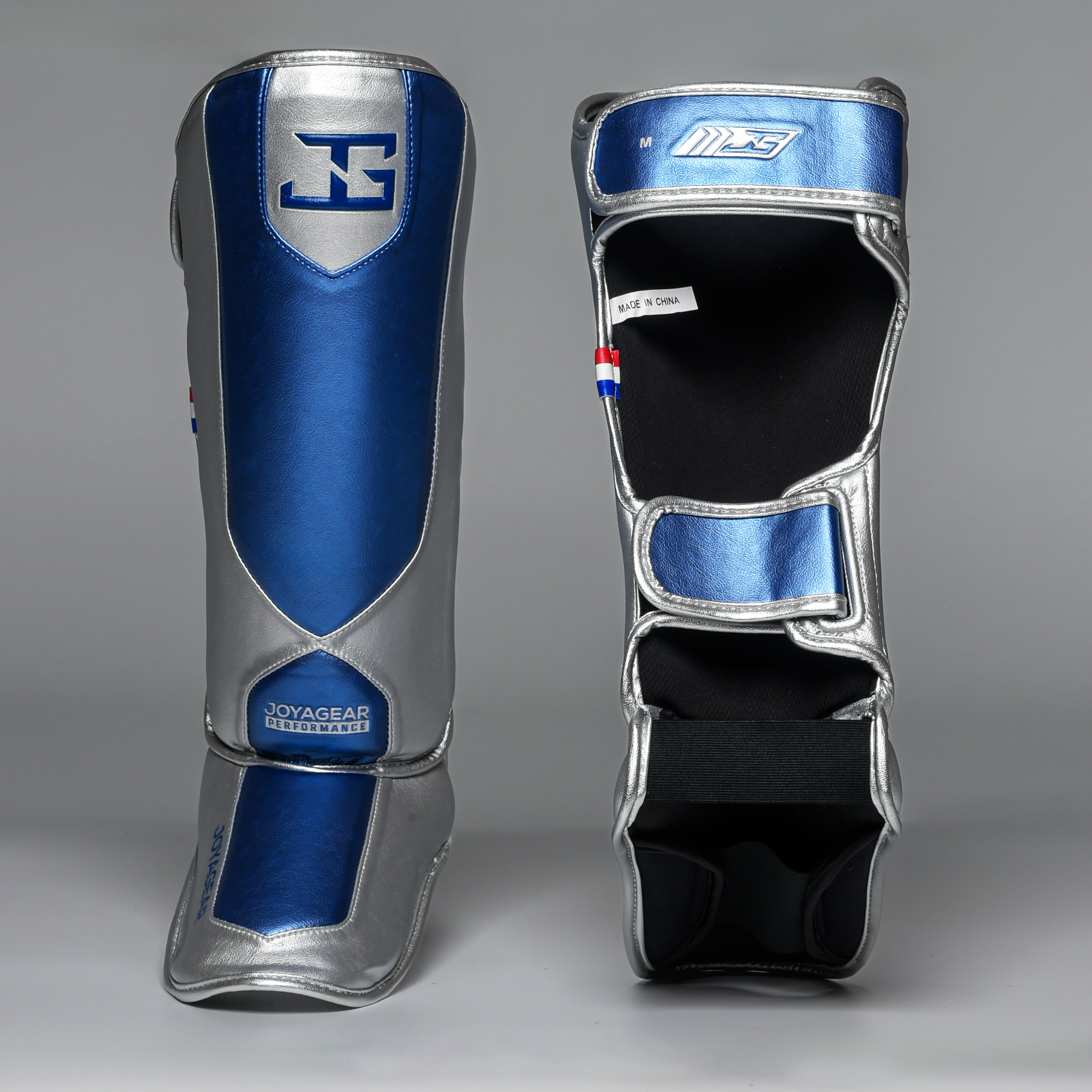 Joyagear Performance Schienbeinschützer Blau/Silber