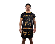 THE JOYAGEAR GOLDEN WOLF SHIRT Schwarz/Gold