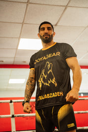 THE JOYAGEAR GOLDEN WOLF SHIRT Schwarz/Gold
