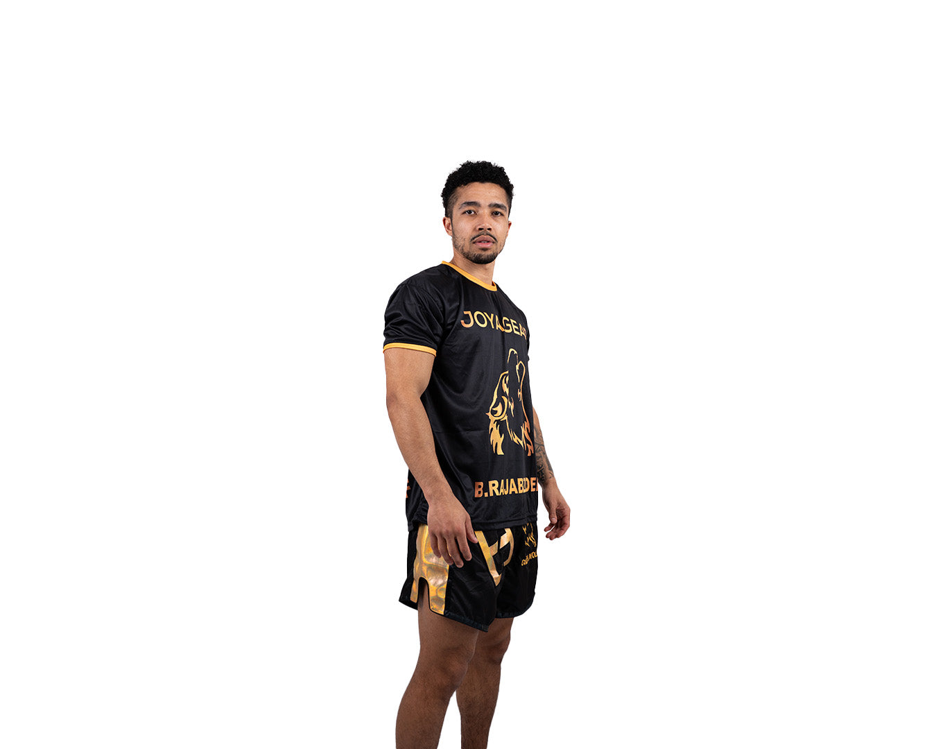 THE JOYAGEAR GOLDEN WOLF SHIRT Schwarz/Gold