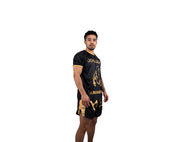 THE JOYAGEAR GOLDEN WOLF SHIRT Schwarz/Gold