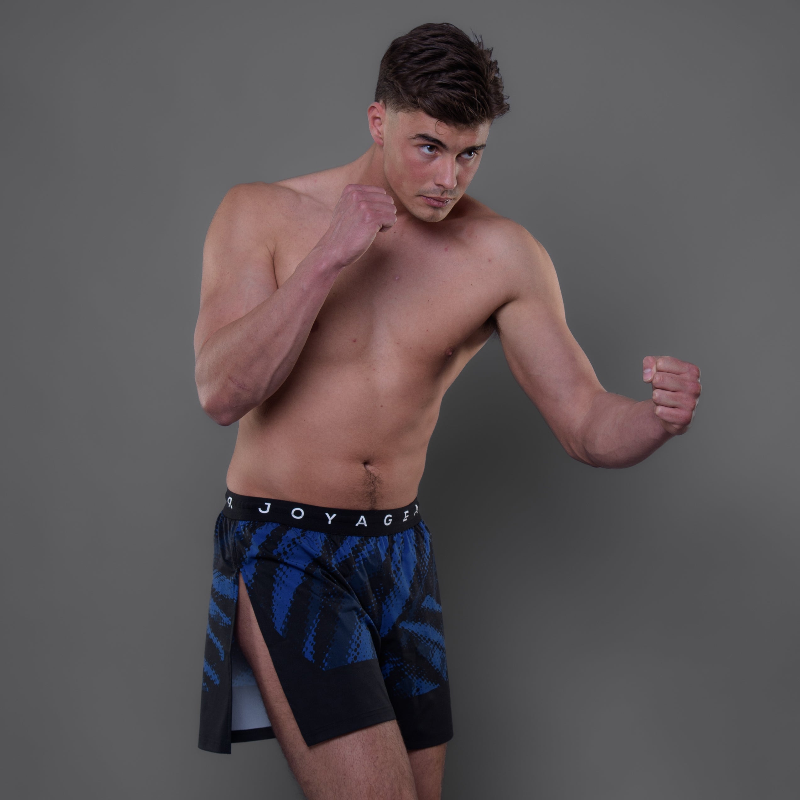 Joyagear Elite High Split MMA Short  Blau