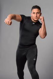 Joya Rashguard Kurze Ärmel - Schwarz/Weiß