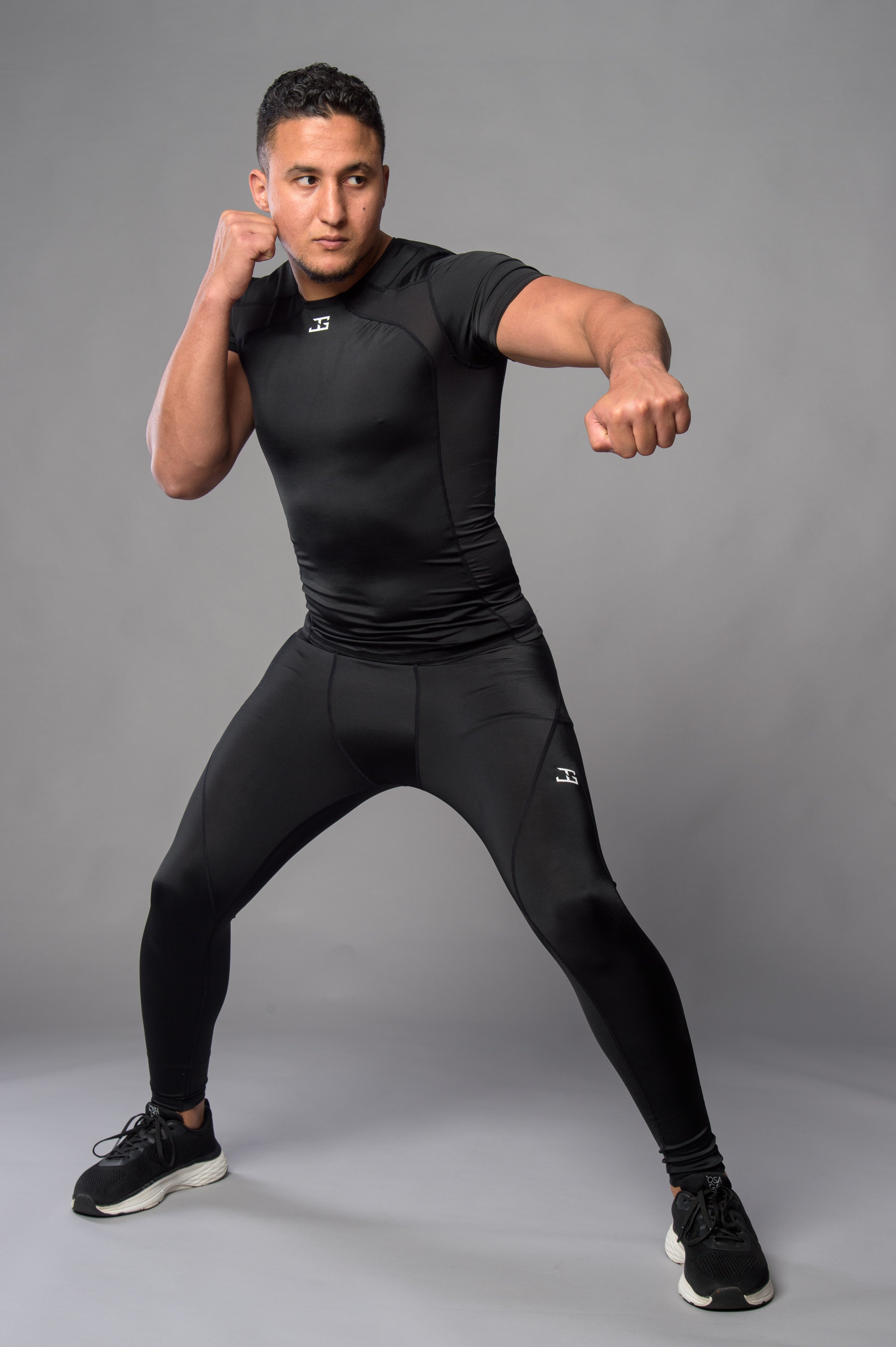 Joya Rashguard Kurze Ärmel - Schwarz/Weiß